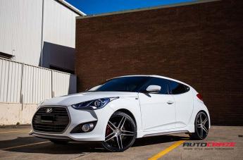 HYUNDAI VELOSTER TURIN BLACK MACHINED FACE